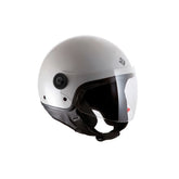 Casco EL'JETTIN 6.0, un demi-jet in Bianco Ghiaccio Lucido. Protezione e comfort ottimali. Di TUCANO URBANO.